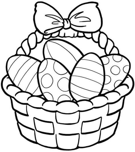 Easter Basket Coloring Pages Printable